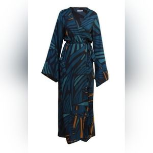 New Diarrablu Awa Kimono in Baol Teal, XL